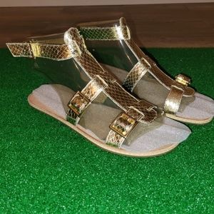 Guess Athena Gold Sandals